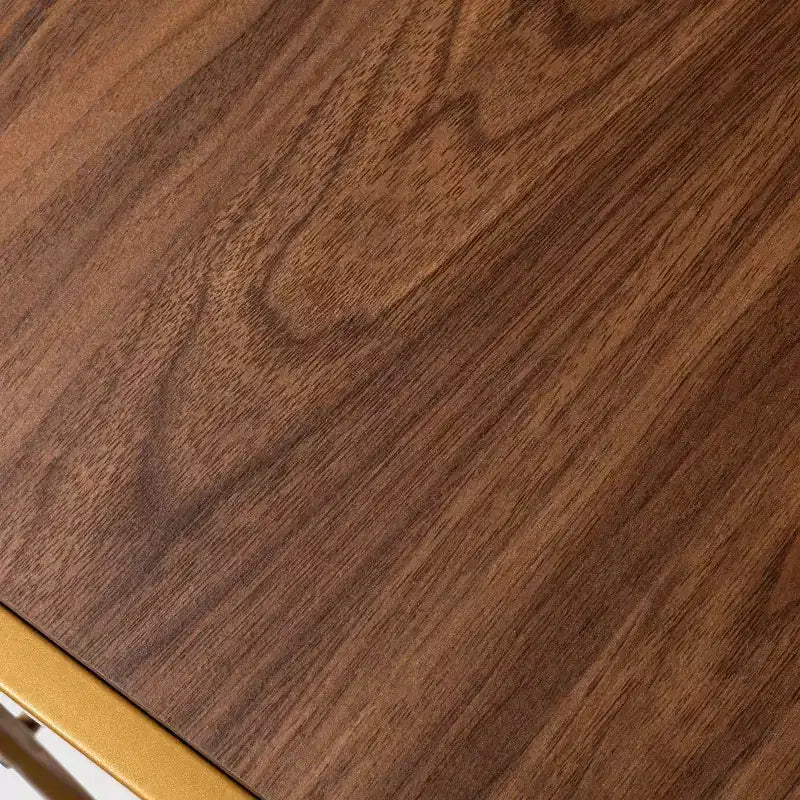 Meuble à chaussures à 4 niveaux, laiton et bois de noyer