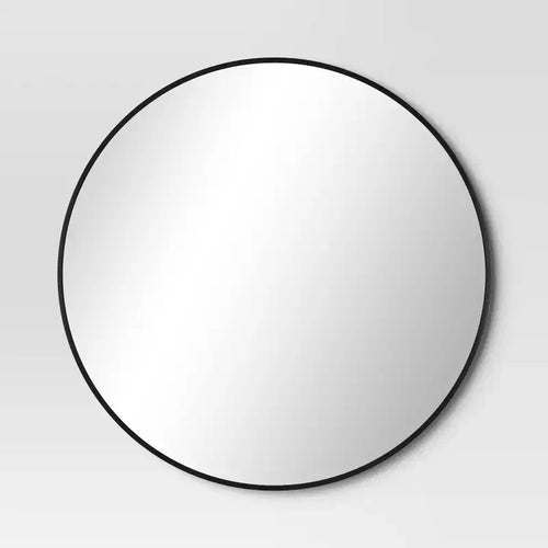 28" Round Metal Mirror Black - Room Essentials™