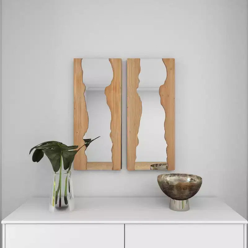 Miroir mural moderne en bois