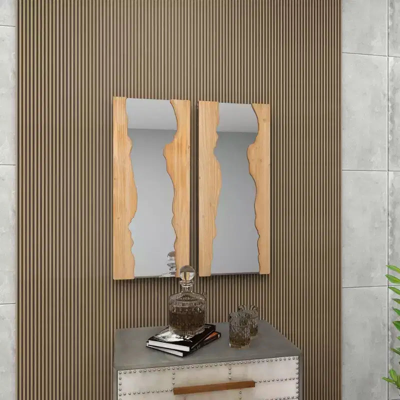 Miroir mural moderne en bois