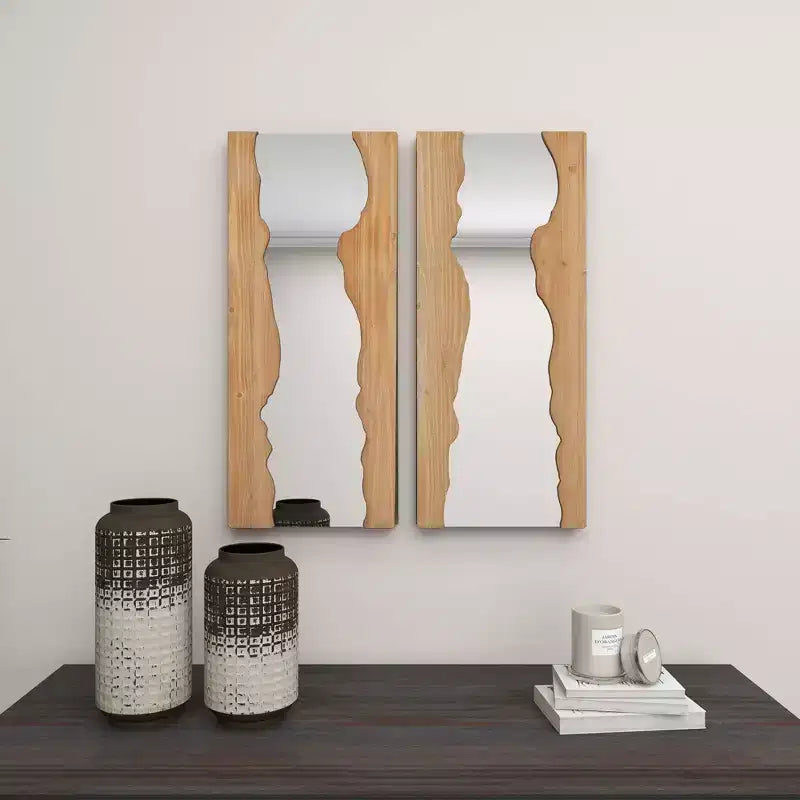 Miroir mural moderne en bois