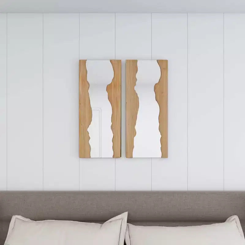 Miroir mural moderne en bois