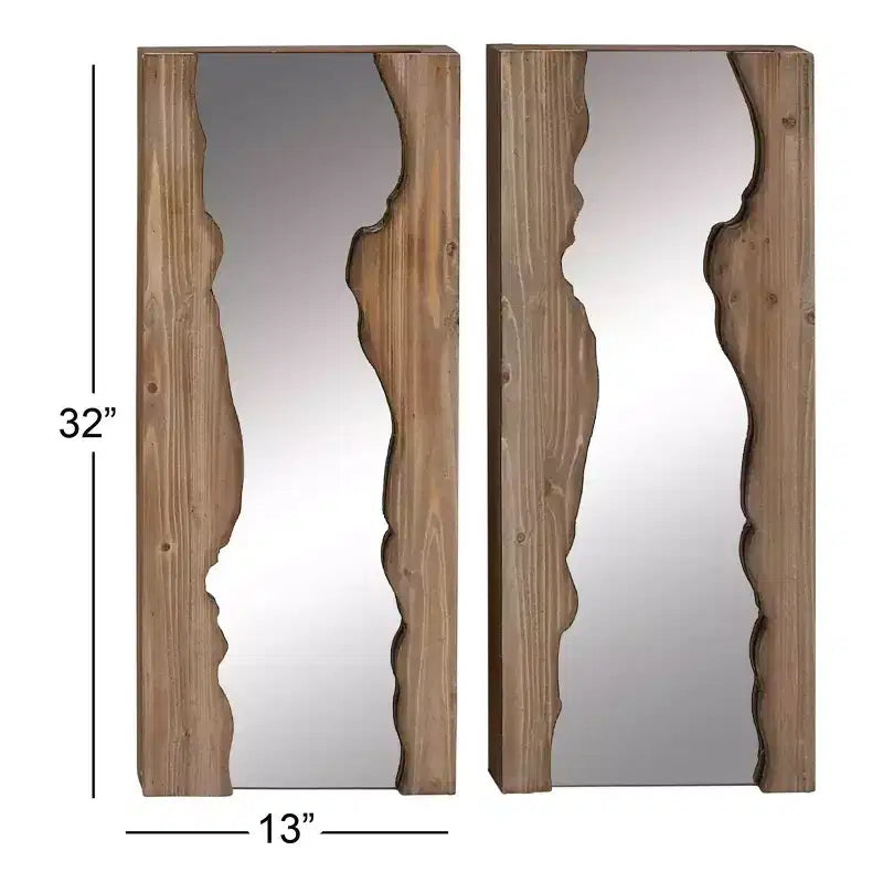 Miroir mural moderne en bois