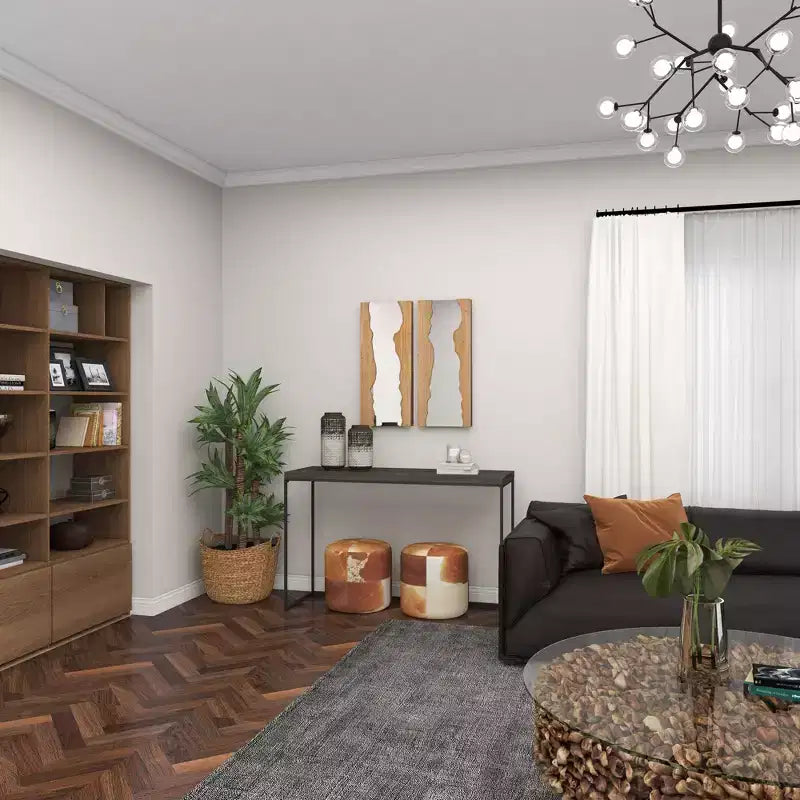 Miroir mural moderne en bois