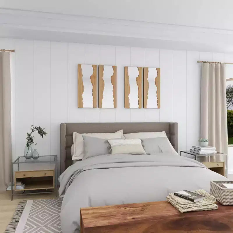 Miroir mural moderne en bois