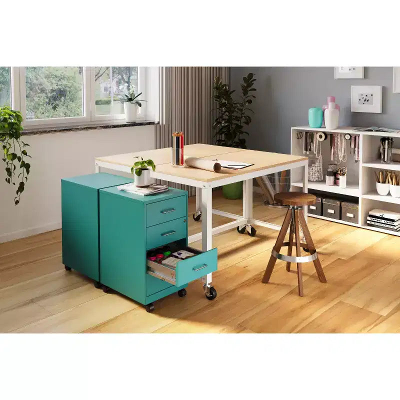 Armoire de rangement mobile en métal