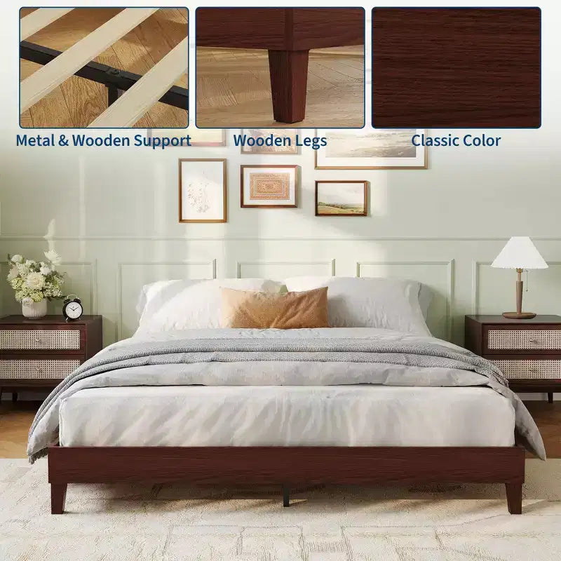 Cadre de lit queen-size