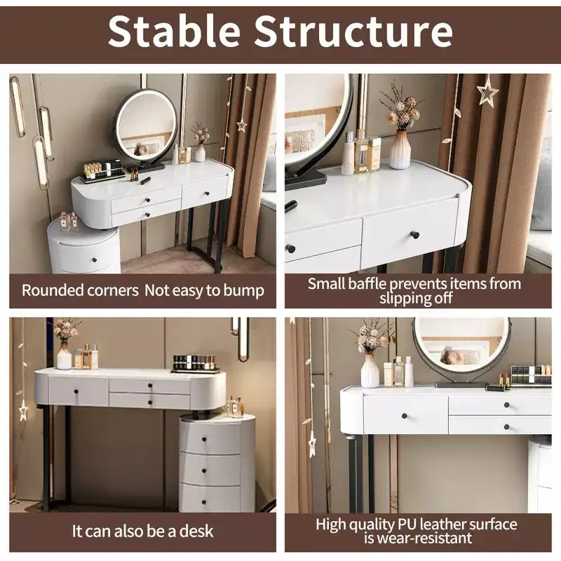 Coiffeuse moderne avec miroir amovible