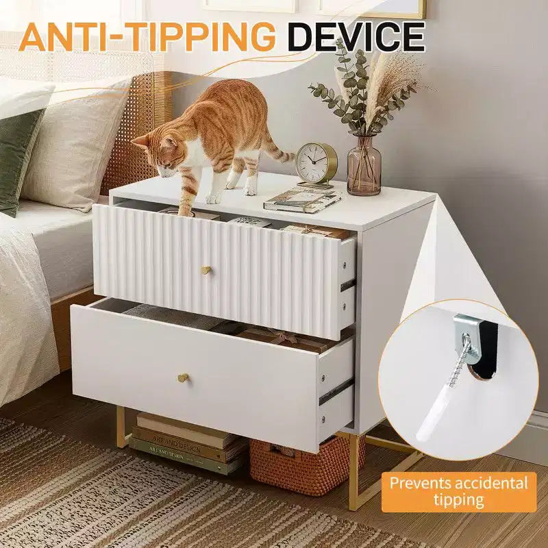 Table de chevet blanche
