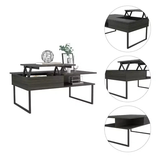 Table basse réglable monocouche