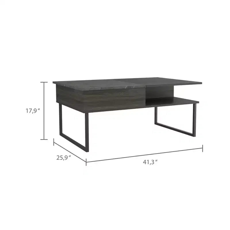 Table basse réglable monocouche