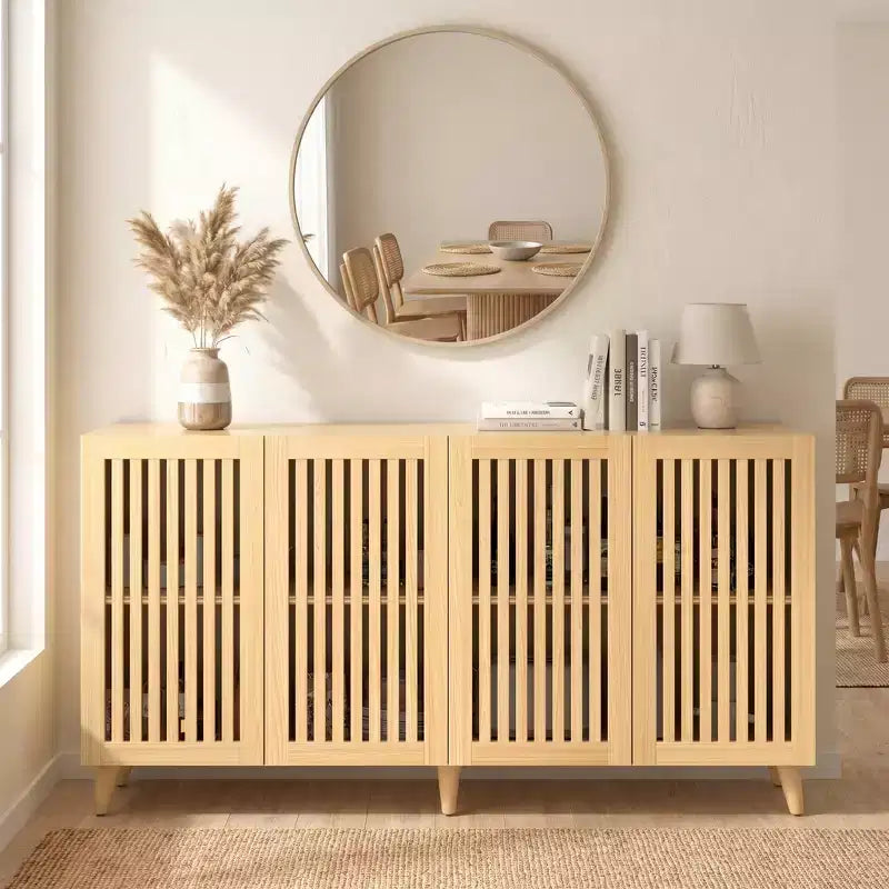 Meuble TV encastré moderne en bois de style médiéval
