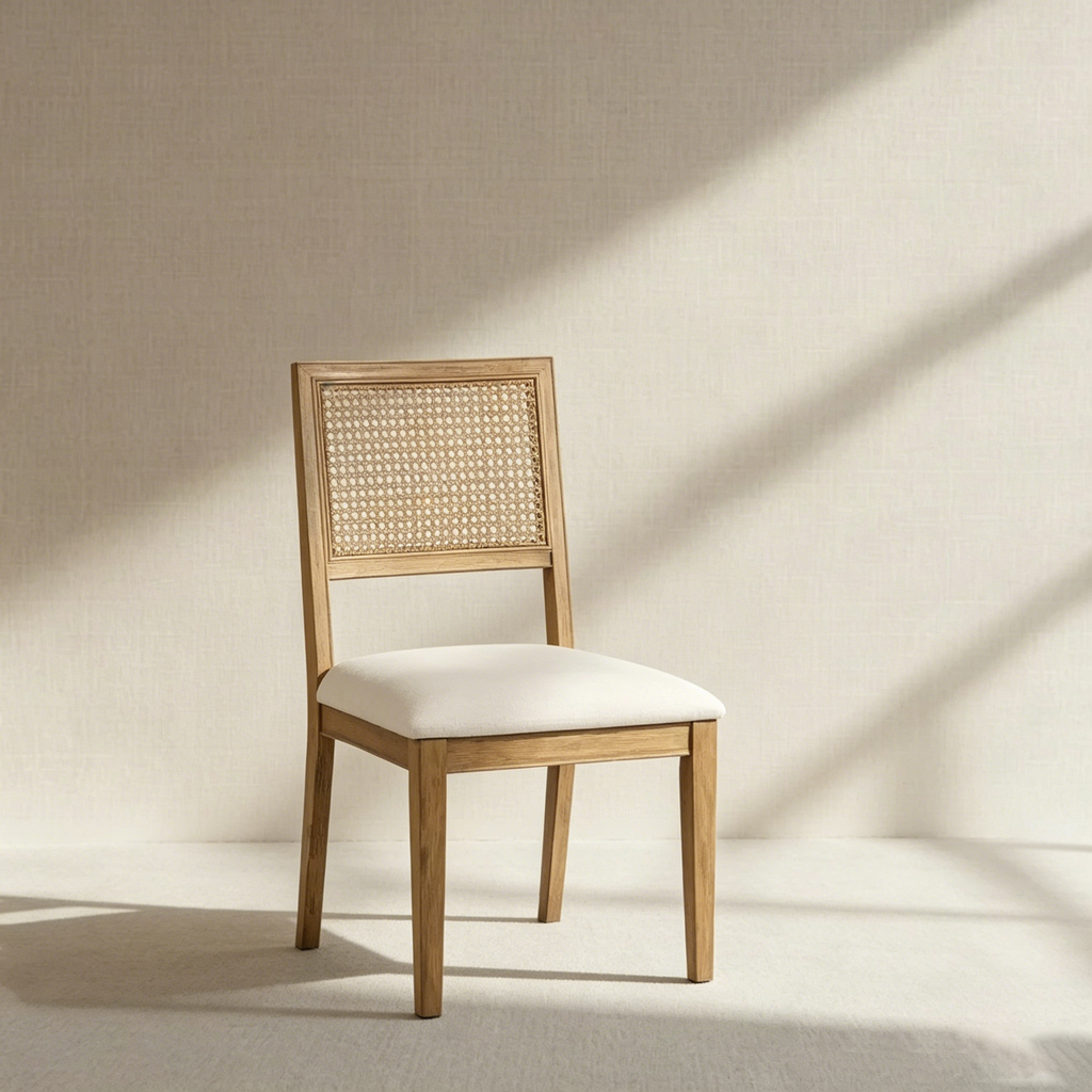 Chaises de salle à manger, tissu en lin
