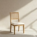 Chaises de salle à manger, tissu en lin