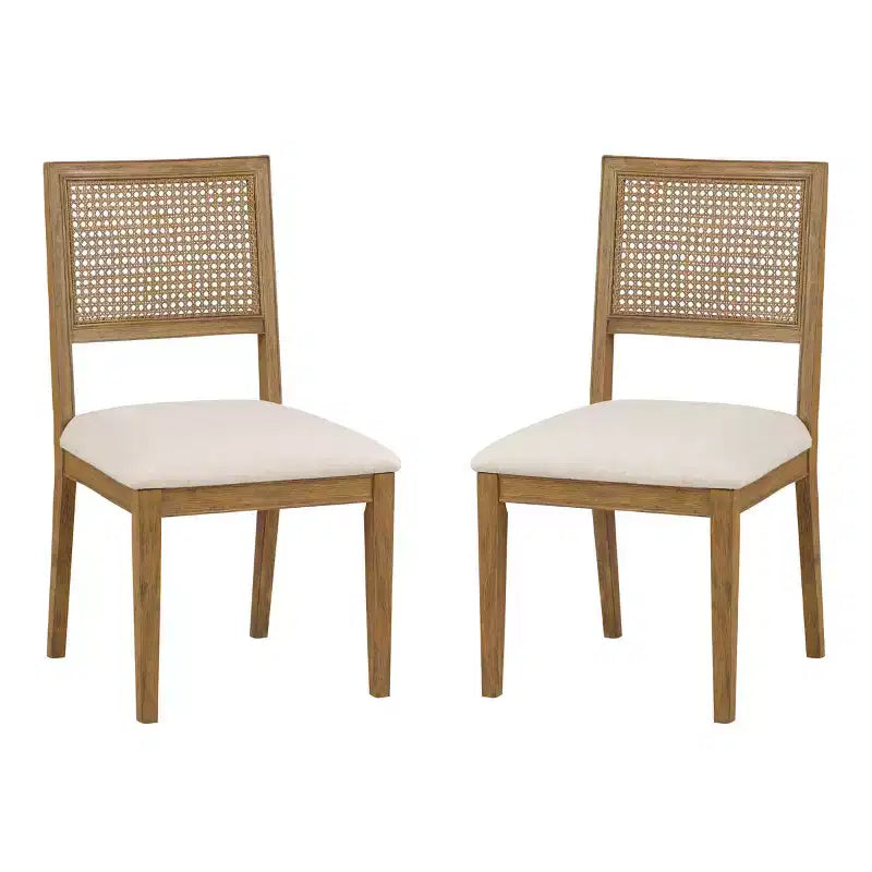 Chaises de salle à manger, tissu en lin