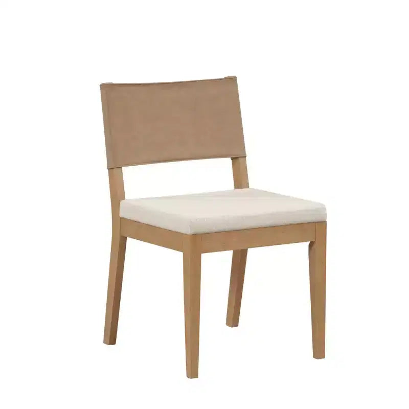 Chaise de salle à manger, similicuir marron