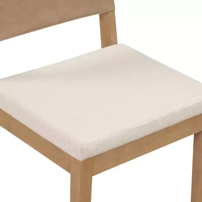 Chaise de salle à manger, similicuir marron