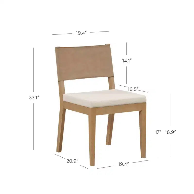 Chaise de salle à manger, similicuir marron