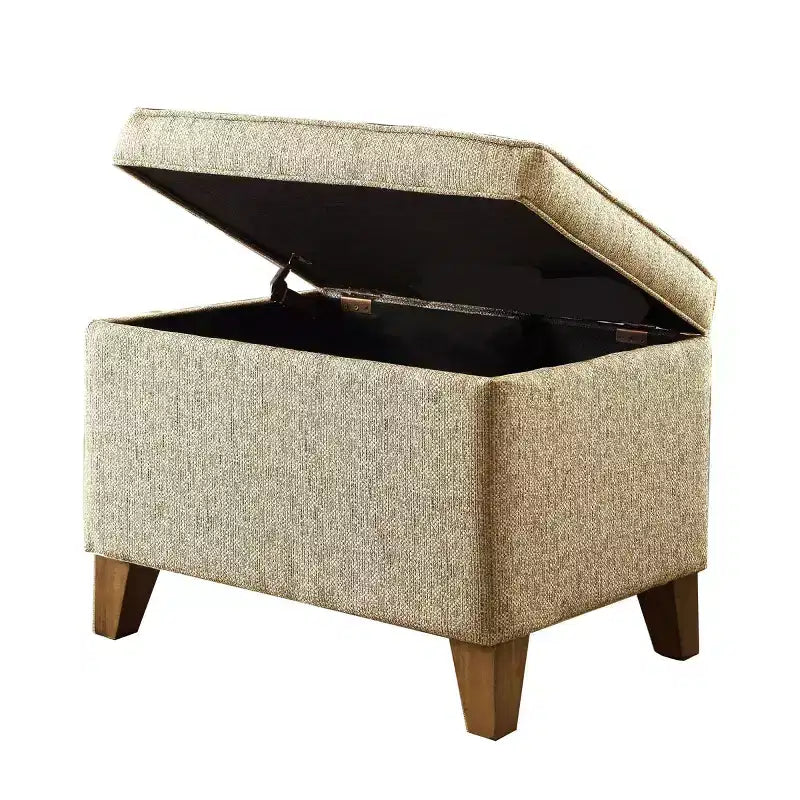 Repose-pieds de rangement marron