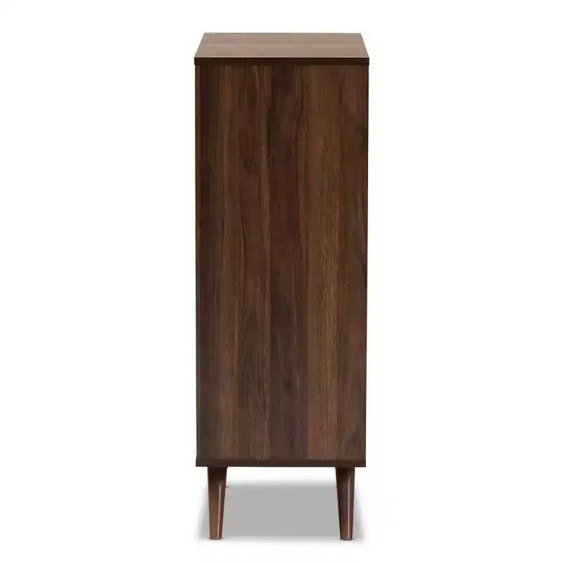Meuble à chaussures bicolore en bois