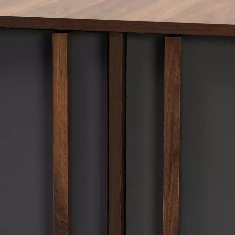 Meuble à chaussures bicolore en bois