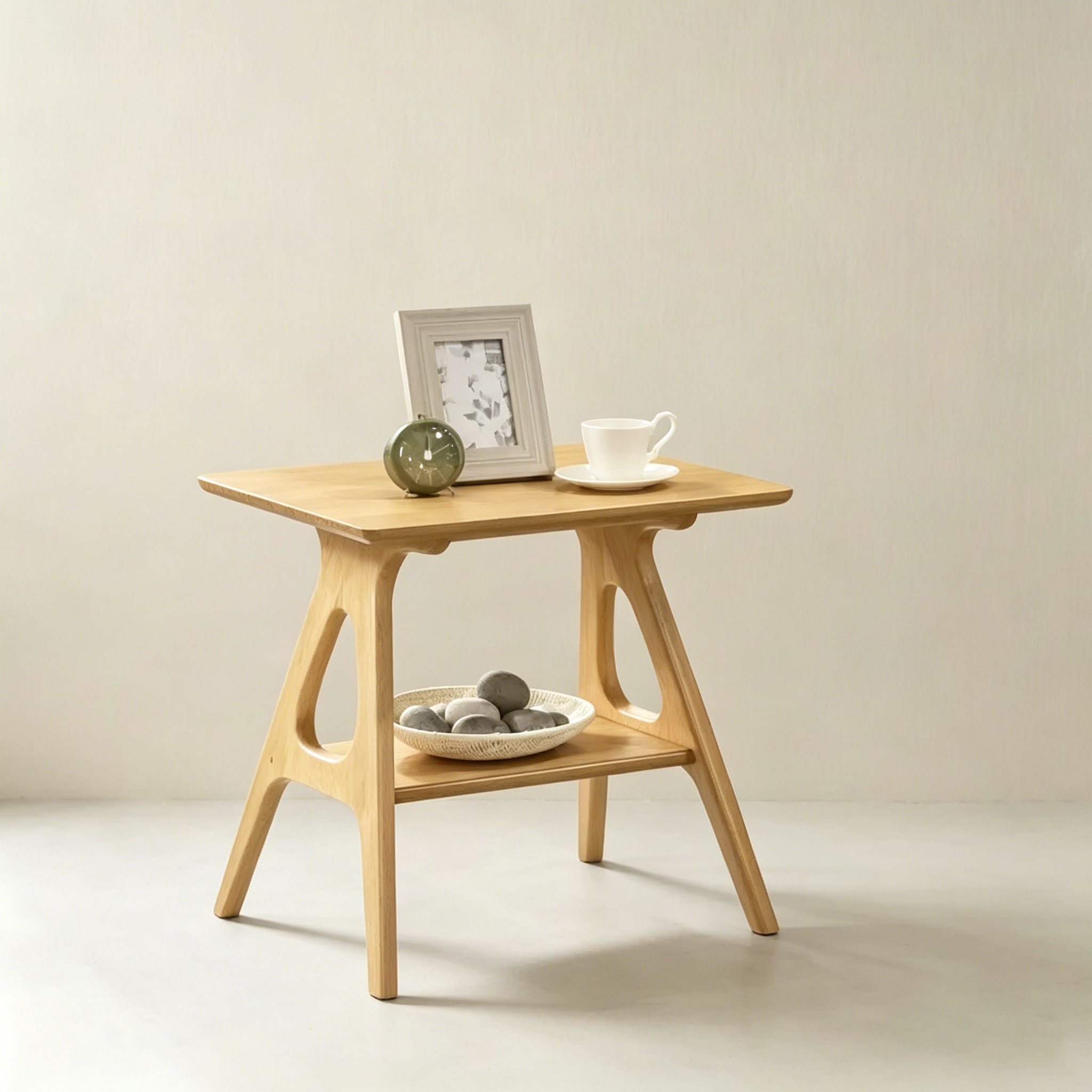 Table d'appoint étagère moderne en bois de style médiéval