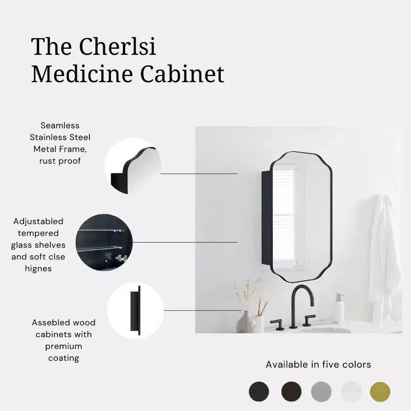 Armoire à pharmacie murale cintrée avec miroir