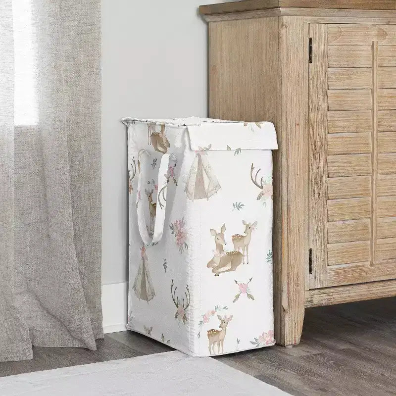 Panier à linge pliable avec poignée