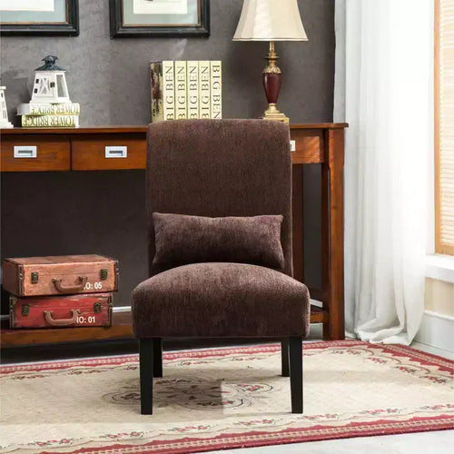 Chaise longue moderne sans accoudoirs en tissu chenille