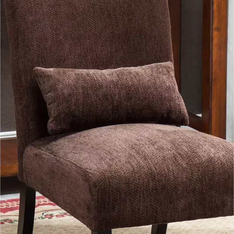 Chaise longue moderne sans accoudoirs en tissu chenille