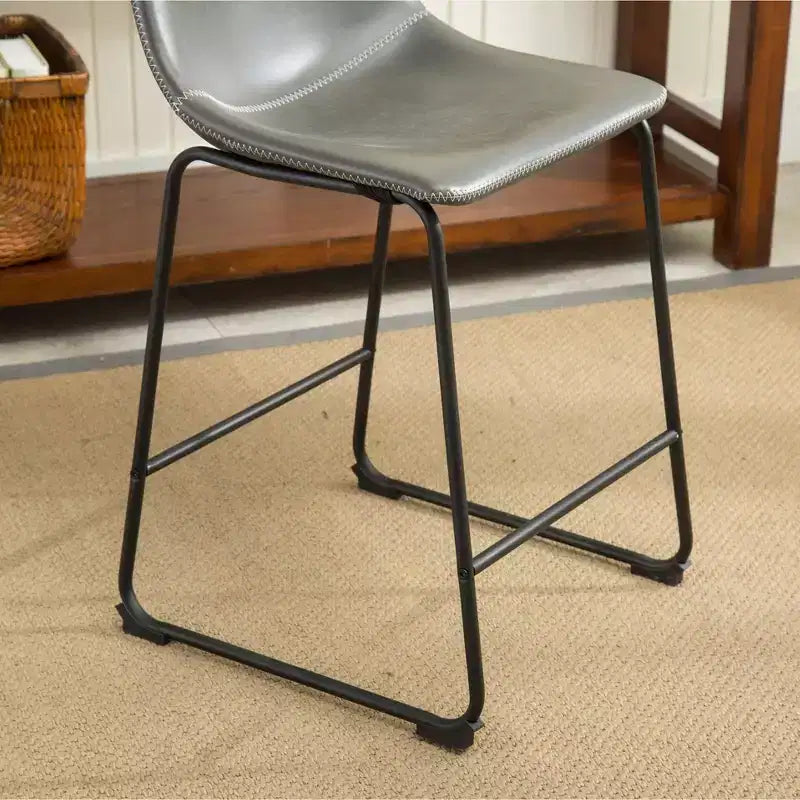 Tabourets de bar rétro en cuir PU