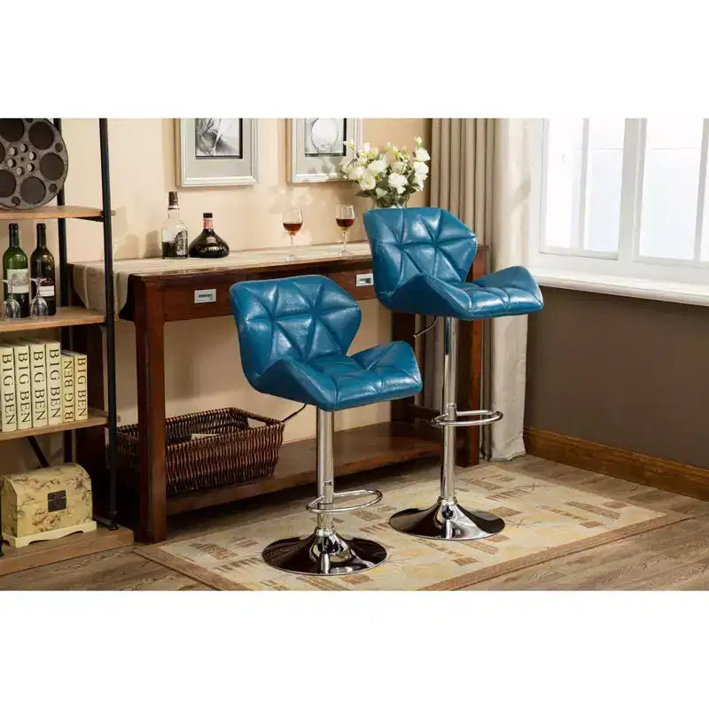 Tabourets de bar modernes tapissés et réglables en hauteur