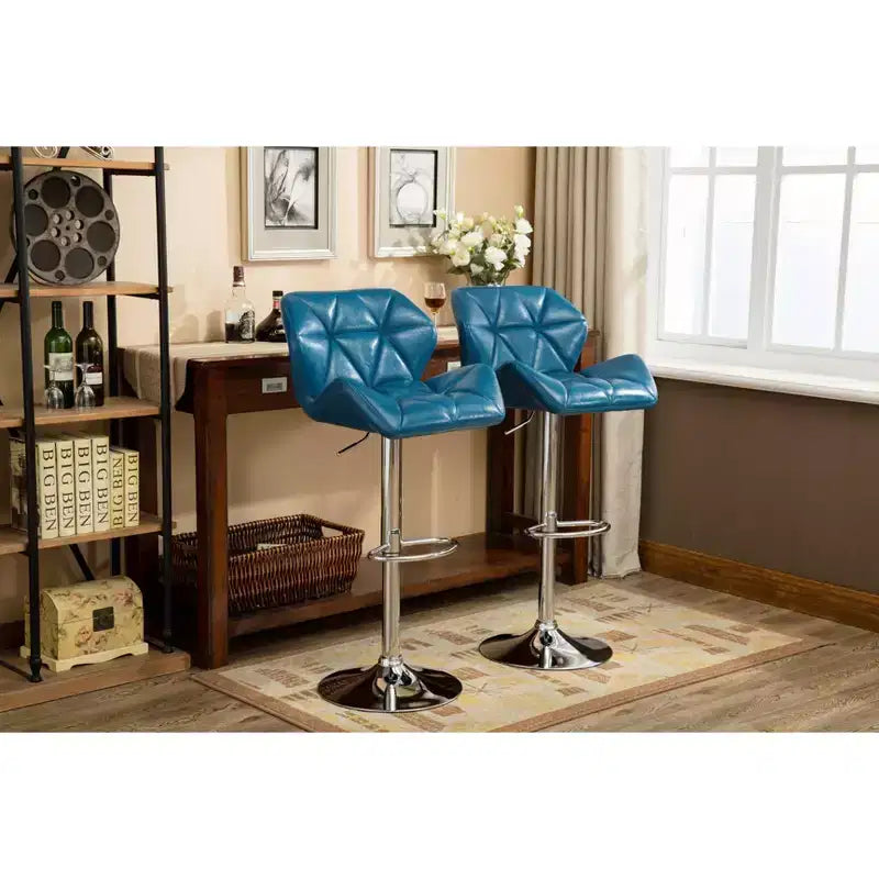 Tabourets de bar modernes tapissés et réglables en hauteur