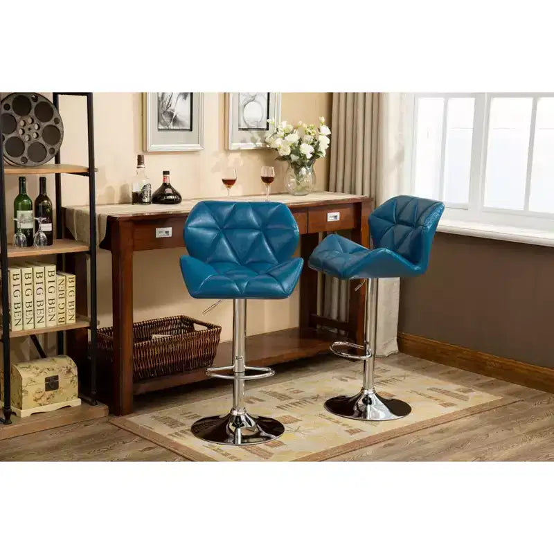 Tabourets de bar modernes tapissés et réglables en hauteur