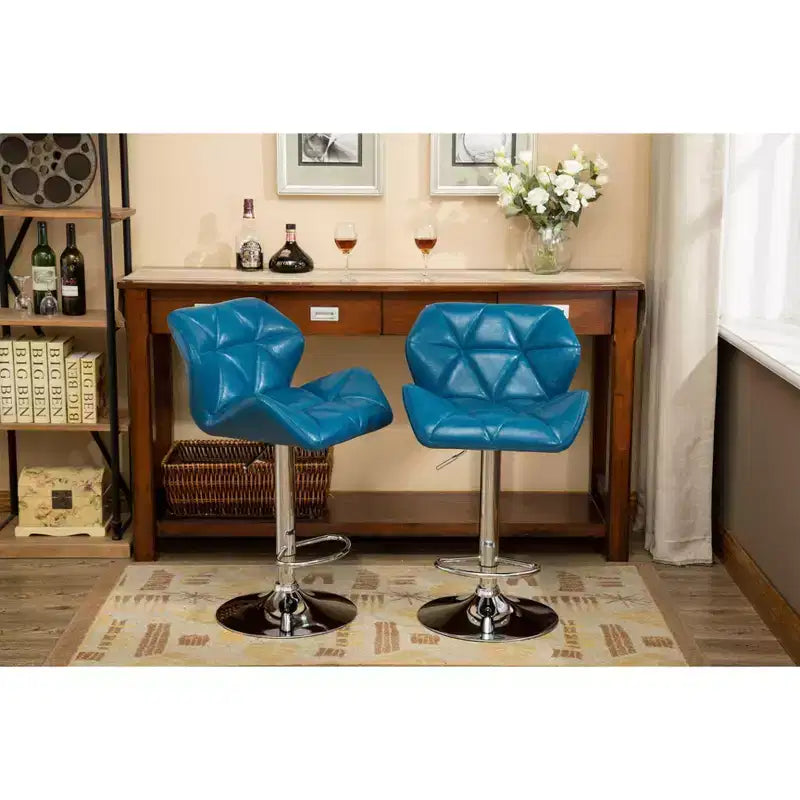 Tabourets de bar modernes tapissés et réglables en hauteur